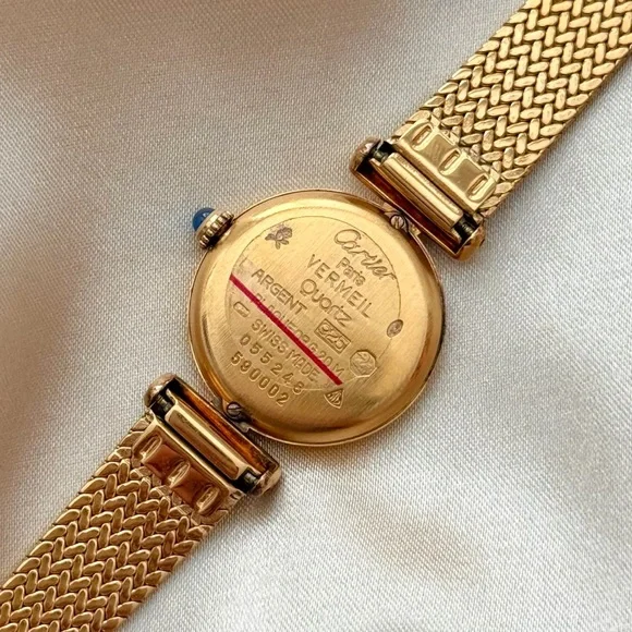 AUTHENTIC VINTAGE CARTIER GOLD WATCH - WITH BOX - Picture 7 of 7